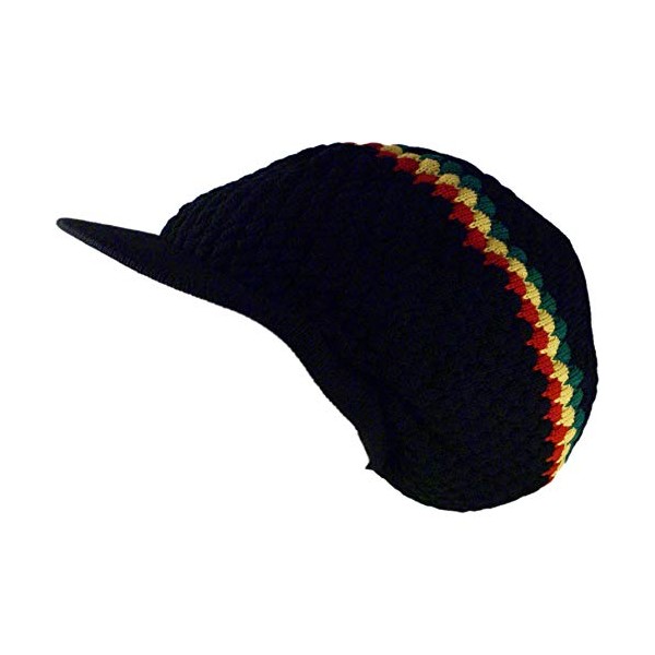 SSK Rasta Knit Tam Hat Dreadlock Cap (Large Round Blk/Red/YEL/Grn