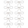 10Pcs Diamond Rhinestone Bow Glass Flash Brooch Claw Chain Suit