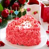 Minisland Red Rose Flower Cocktail Picks, 4.7 Inch Long Bamboo
