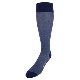 Trafalgar Noah - Calcetines de algodón mercerizado con diseño de cabeza de uñas sobre la pantorrilla, azul, azul marino (Navy and Light Blue), Talla única