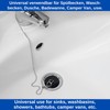 Universal Plug with Chain, Pack of 3, Black, Diameter 41