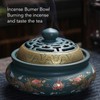 Incense Burner Ceramic Colour Enamel Exquisite Pattern Retro Incense Cone
