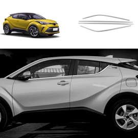 TERDARAY Lower Down Strip Windows Frame Sill Molding Cover Trims Compatible with Toyota C-HR CHR 2022 2021 2020 2019 2018 Exterior Car Accessories Stainless Steel 4PCS