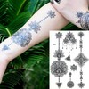 Cina Elephant Tattoo Temporary Tattoo Mandala Tattoo 3 Sheets Fake