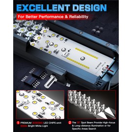 LEDKITO 20 inch LED Light Bar and 2PCS 4 Inch LED Pods with Switch 3 Leads Wiring Harness Kit Triple Row Spot Flood Combo Light Bar Pods Kit for Off Road UTV ATV Pickup Trucks Boat