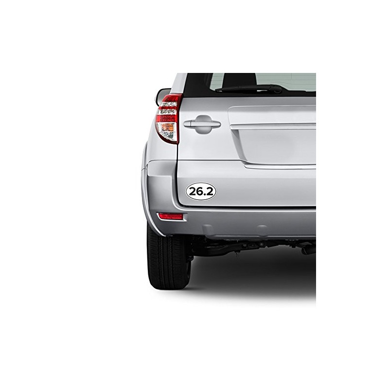 26.2 Marathon Anti-UV Vinyl Oval Car Bumper Sticker - Running
