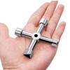 Bodiiwuliu Multifunctional 4-way universal triangular key, multifunctional cross key, cross