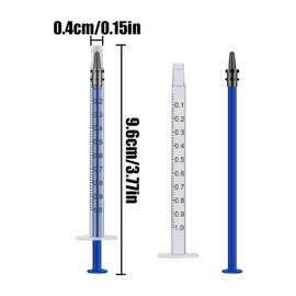 HAIKING 1ml Syringe, 20 PCS Syringes Without Needles for Colostrum Collection,Pet Feeding, Industrial or Scientific Use (Blue)