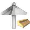 Akylin 60 Degree Chamfer Router Bit,1/2" Shank,1-3/16" Cutting Depth,11/16" Cutting