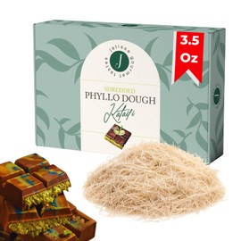 Jatisse Premium Dried Kataifi Perfect for Viral Dubai Chocolate Bar Pistachio Stuffed Desserts Knafeh, Kunafa, and Middle Eastern Pastries - Kataifi Shredded Fillo Dough, Kunefe, Kadayif (3.5 oz (Pack of 1))