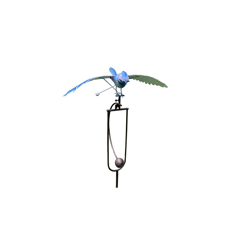 Esschert Design ZYCT819 Metal Blue Jay Rocker Stake