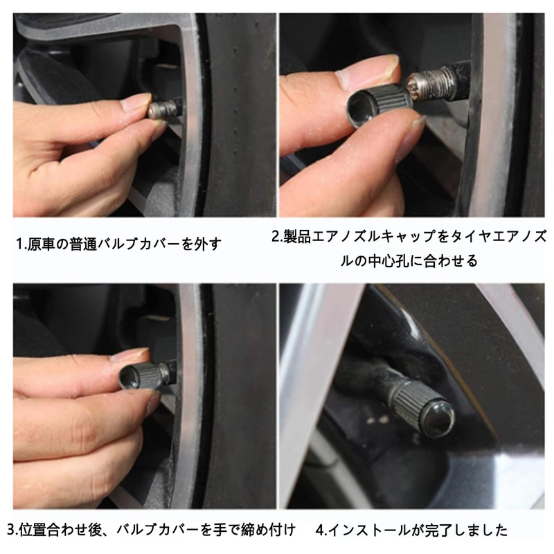 Air Valve Caps Tire Caps with Sealing Gasket Ring for