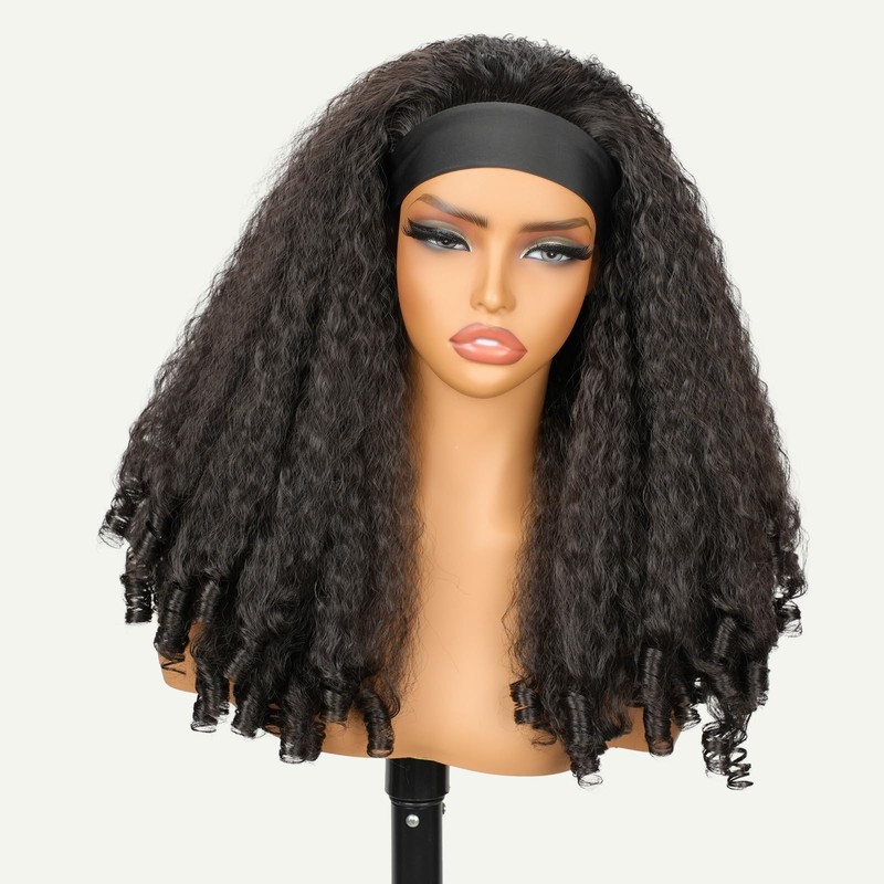 Afro Curly Synthetic Kinky Curly Wig Half Wig #2 24"