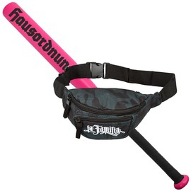 Spaß Kostet Sports Set Baseball Bat with Bag for Baseball House Rules Black Aluminium 26 Inches