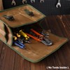 Tool Bag, Heavy Duty 16oz Waxed Canvas Tool Carrier, Multi-Purpose