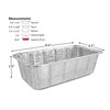 Pactogo 2 lb. Disposable Aluminum Foil Loaf Bread Baking Pan