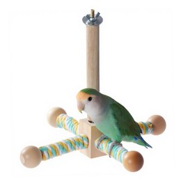 360° Rotating Bird Toy, Rotating Bird Perch, Parrot Toy, Bird Cage Accessories, for Medium Parrots, Small Parrots, Playing Entertainment