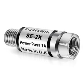 Coaxial Cable Protector for TV and Satellite, Surge Lightning Protection in-Line 75 Ohm