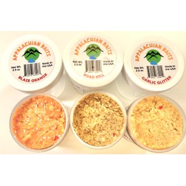 Appalachian Baits Big 3 Slam, Soft Sinking Dough Bait, Scented, (Trout, Steelhead, Panfish), 2.5 oz, 3 Count