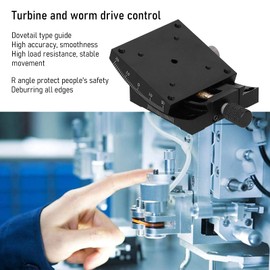 Zooke Precise Manual Goniometer Stage, Linear Stage, Optical Positioning Sliding Table ±10° Tilt Platform Indexing Table Angle Adjustment Dovetail Platform HXV A60 60 60mm