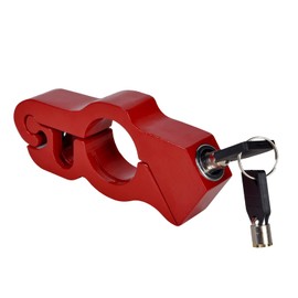 Leopauto Motorcycle Brake Lock, Motorcyc Lcks Anti Theft Moped Accessories for Atv, Scooter & Dirtbike Accessory (Red, 2X Keys)