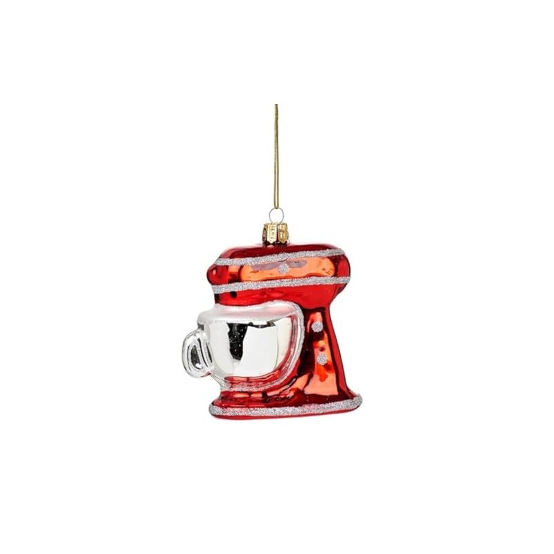 Sass & Belle Food Mixer Shaped Bauble Red