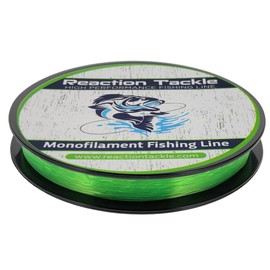 Reaction Tackle Monofilament Fishing Line- Strong and Abrasion-Resistant Nylon Mono Fishing Line, Freshwater and Saltwater Fishing Line Hi Vis Green 10/350