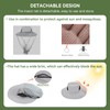 Grantop Midge Head Net Hat, Grey Nylon Mosquito Head Net