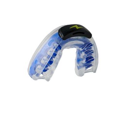 Zone Mouthguard Sports Mouth Piece Starter Kit - Custom-Fit Mouth Piece, Replacement Putty, & Carry Case. Custom fit in Minutes. M.O.R.A. Technology. No Boil, No Pain for Youth (Blue)