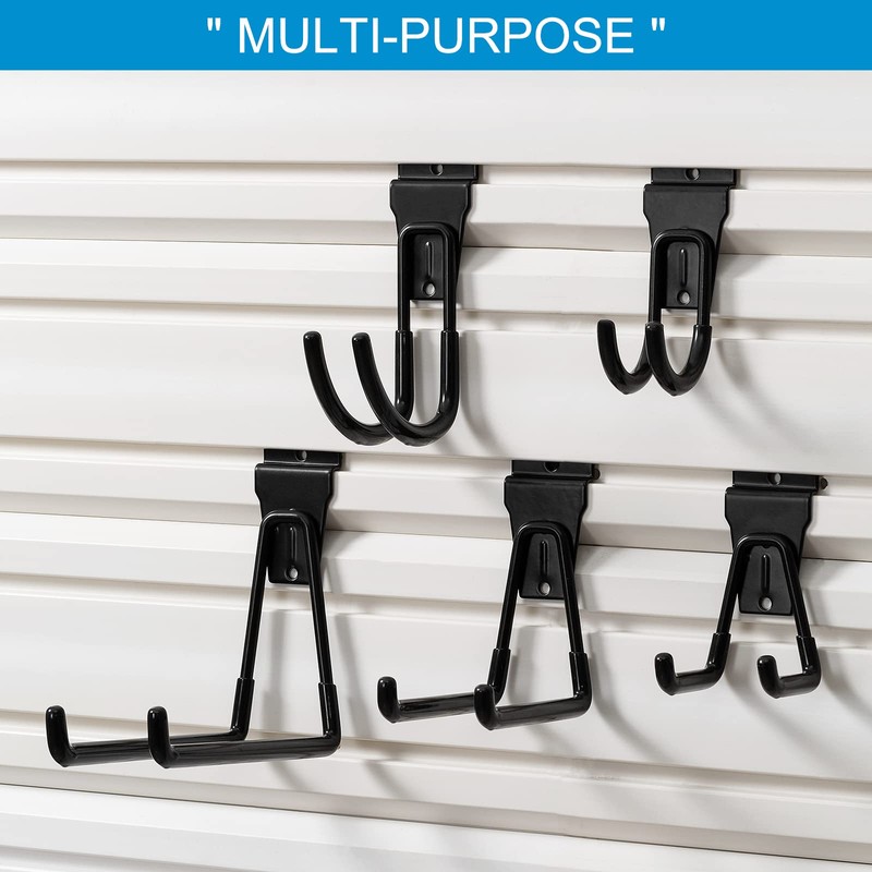 PYBTOOL 16 Pack Slatwall Hooks, Slatwall Accessories for Garage Storage,