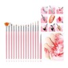 Nail Art Kit 15 Pinceles De Uñas Para Decoración Mano
