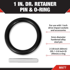 Performance Tool M976 3/4-Inch Drive Retainer Pin & O-Ring , Black