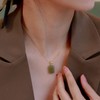 CUSIOALQQ Jade Necklace for Women Gold Chain Natural Jade Pendant