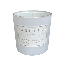 Sand + Fog Scented Candles - Orange & Clove - Additional Scents and Sizes - 3 Wicks 100% Cotton Lead-Free - Luxury Air Freshening Jar Candles - Perfect Home Decor - 21 oz
