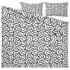 Ikea Sotronn Full/Queen Duvet Cover + 2 Pillowcases, white/black/pa