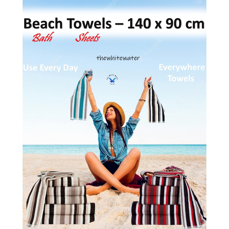 TheWhiteWater – 100% Natural Cotton HAND – BATH – BEACH