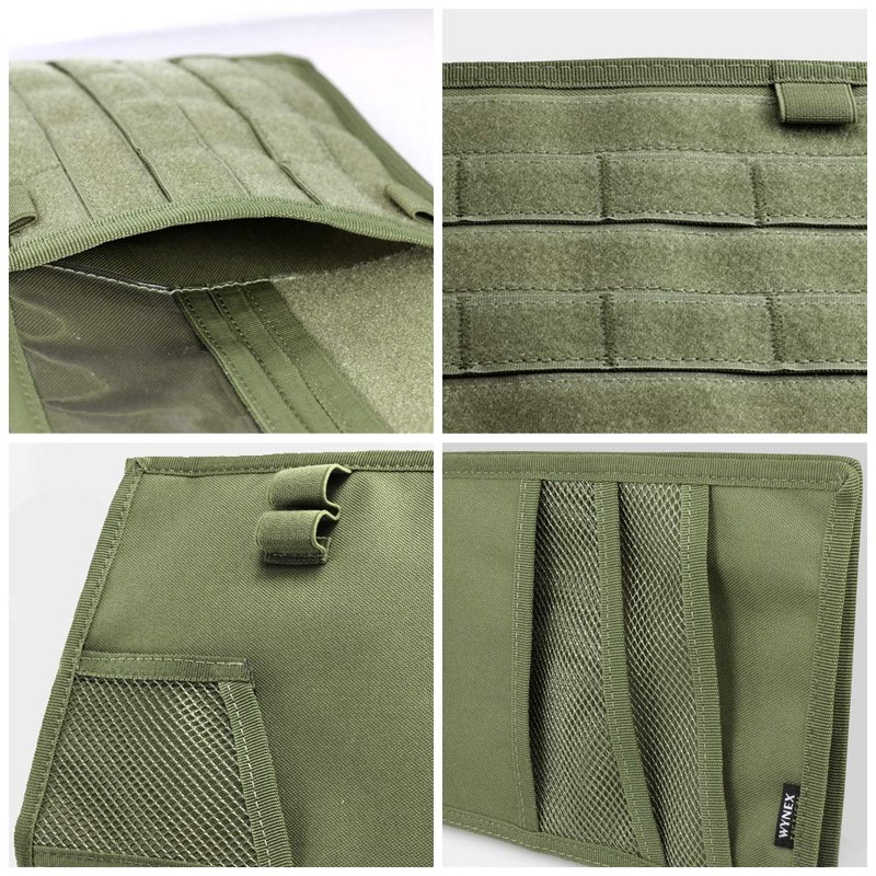 WYNEX Car Sun Visor Organizer with Double-Sided Folding MOLLE Panel,