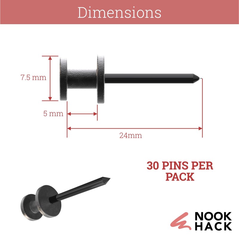 Double Headed Wall Pins for Hanging Pictures | 30 Decorative