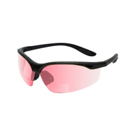 Calabria 91348 Pink FL-41 Tinted BiFocal Safety Glasses +3.50 Fluorescent Blue Light Sensitivity Outdoors Indoor Photophobia