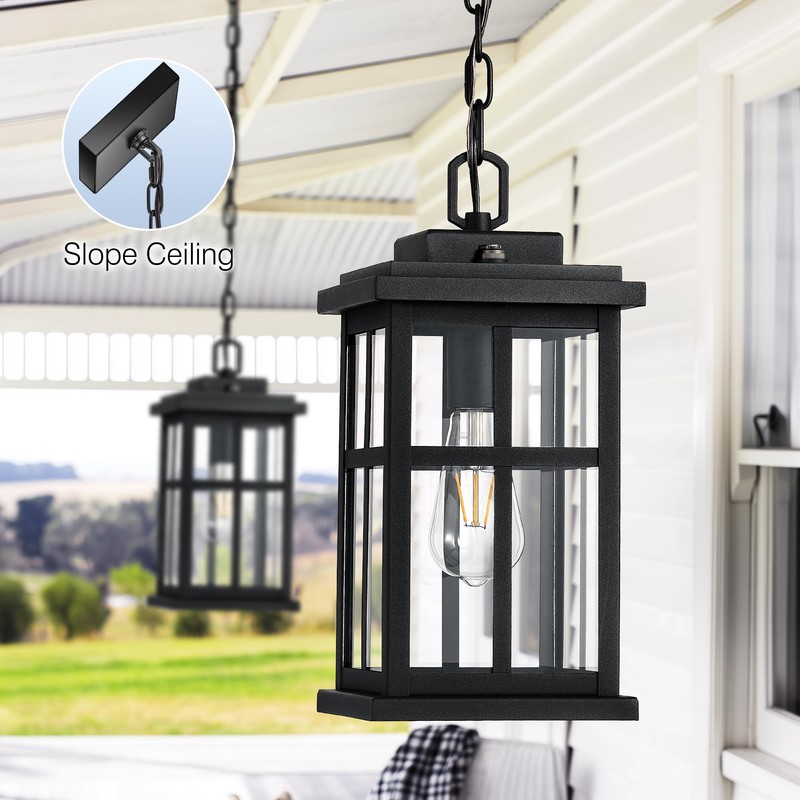 OPAXIS Dusk to Dawn Outdoor Hanging Lights, 14.5 inch Large