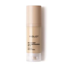 Inglot Illuminierende Foundation mit Hautpflege-Vorteilen | Sonnenschutz | Vegane Formel | Skin Focused Care Gesichtsfoundation SPF 50 | 30 ml 306 Medium Beige