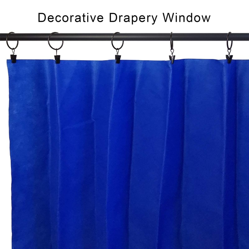 AMZSEVEN 90 Pack Curtain Rings with Clips, Drapery Clips with