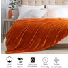 Orange Flannel Fleece Blanket fluffy throw Super soft Bed Blanket