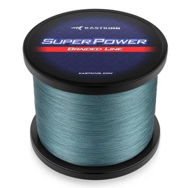 KastKing Superpower Braided Fishing Line,Low-Vis Gray,80 LB,(8 Strands),547 Yds
