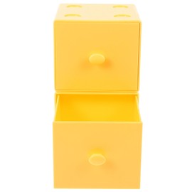 ABOOFAN 2pcs Stackable Organizer Stylish Makeup and Jewelry Storage Case Compact Design for for Dressing Tables and Vanities