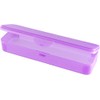 Hygiene Box File Box Work Material Box Purple Transparent (L)