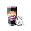 Just Chillin Bruh Funny Skeleton Flamingo Floatie Beach Vibe Stainless