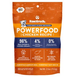 Pawstruck Air Dried Dog Food with Real Chicken, Grain Free, Made in USA, Non-GMO, Vet Recommended, High Protein Limited Ingredient Full-Feed, All Breeds & Ages, 2.5oz Trial Bag