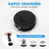 Bathroom Sink Drain with Overflow, Hurran Matte Black Bathroom Sink