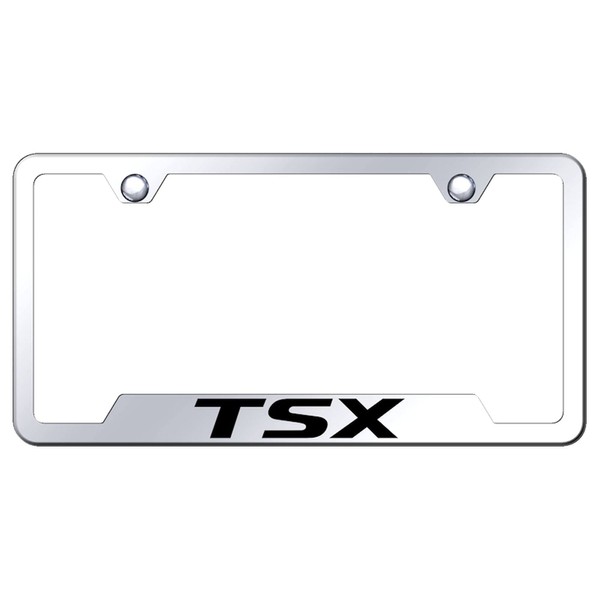 Au-TOMOTIVE GOLD Laser Etched Logo Cut-Out License Plate Frame Compatible